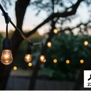 Led prikkabel - 5 lampen - 5 meter - Koppelbaar - Waterdicht - 220 Volt - Hanglampen