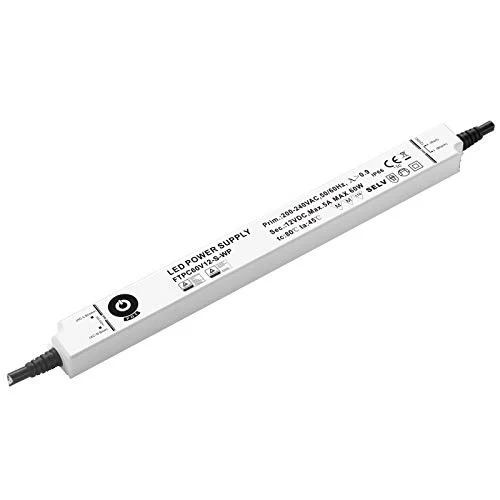 LED waterproof voeding - 12V - 5A - IP67 - Ultradun - Afbeelding 2
