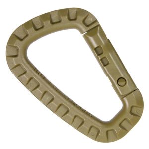 Karabijnhaak plastic khaki