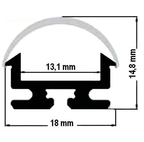 LED Profiel 2 meter - bold - Afbeelding 7