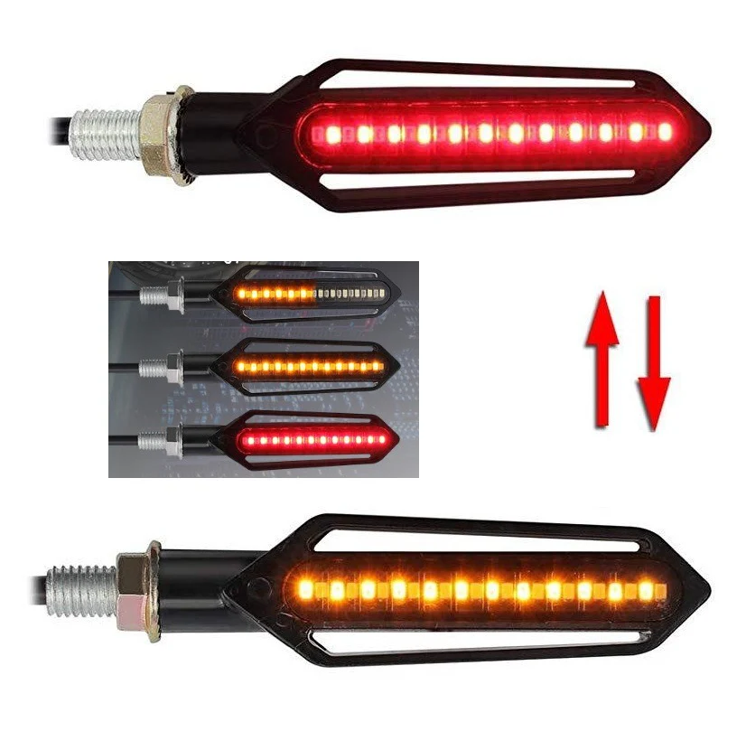Dynamische motor richtingaanwijzers + remverlichting - 24 LEDs - 2 stuks - Afbeelding 2