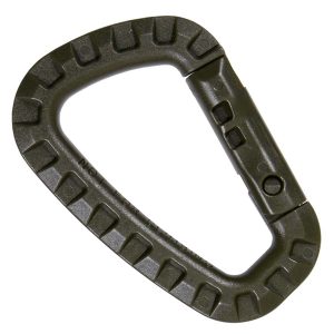 Karabijnhaak plastic legergroen