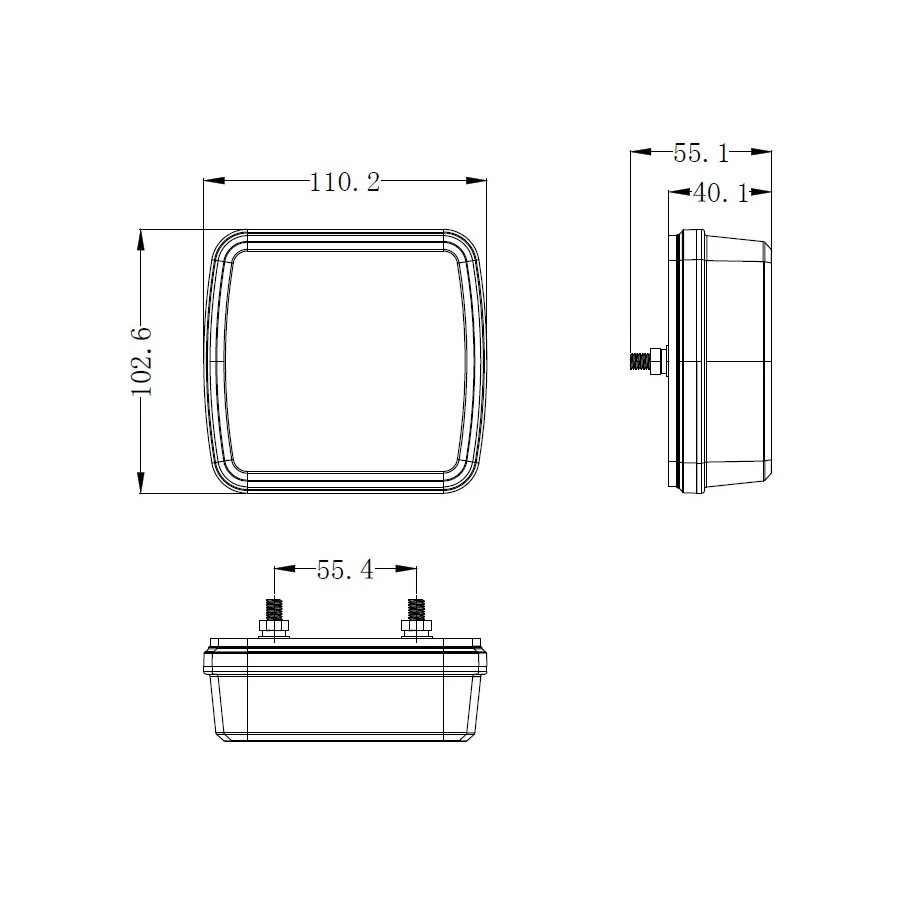 LED achterlichtcombinatie - 12 / 24V - 4 in 1 - 34 LED - Rechts - Afbeelding 5